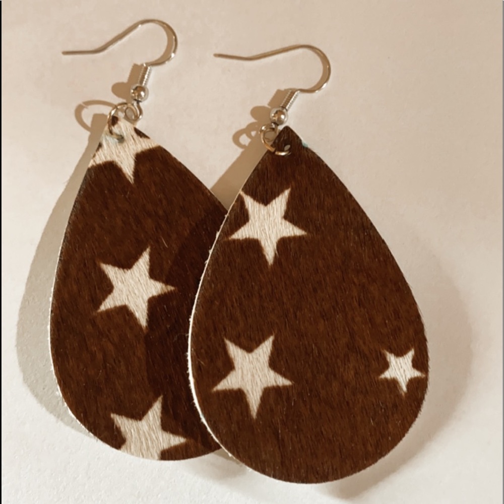 Western star earrings!